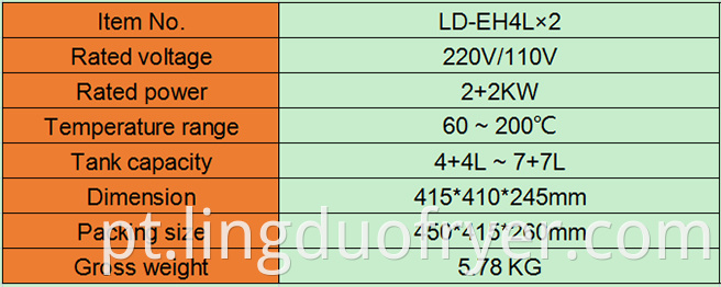 4l 4l Electric Fryer Product Details